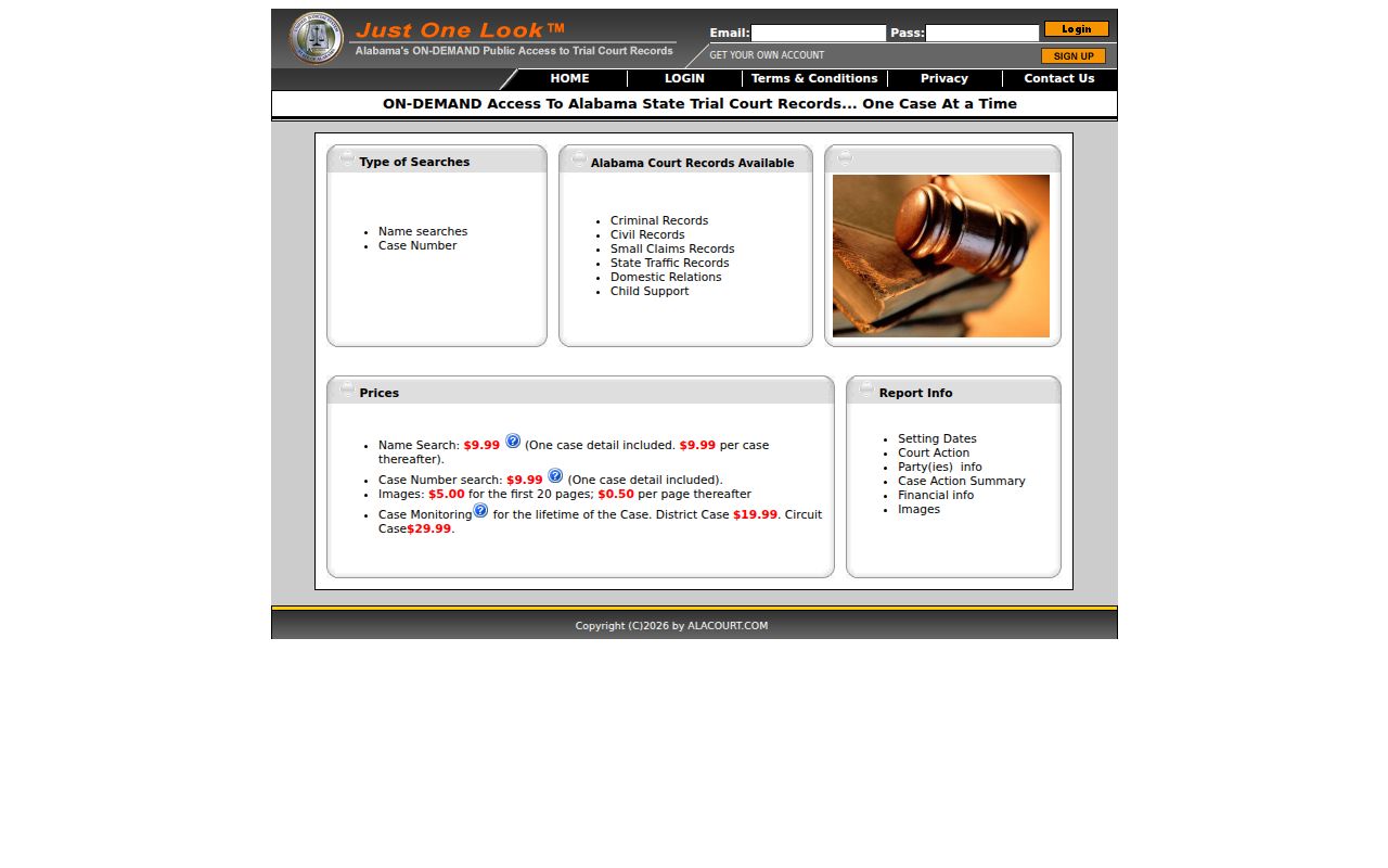 Tuscaloosa County court records search portal