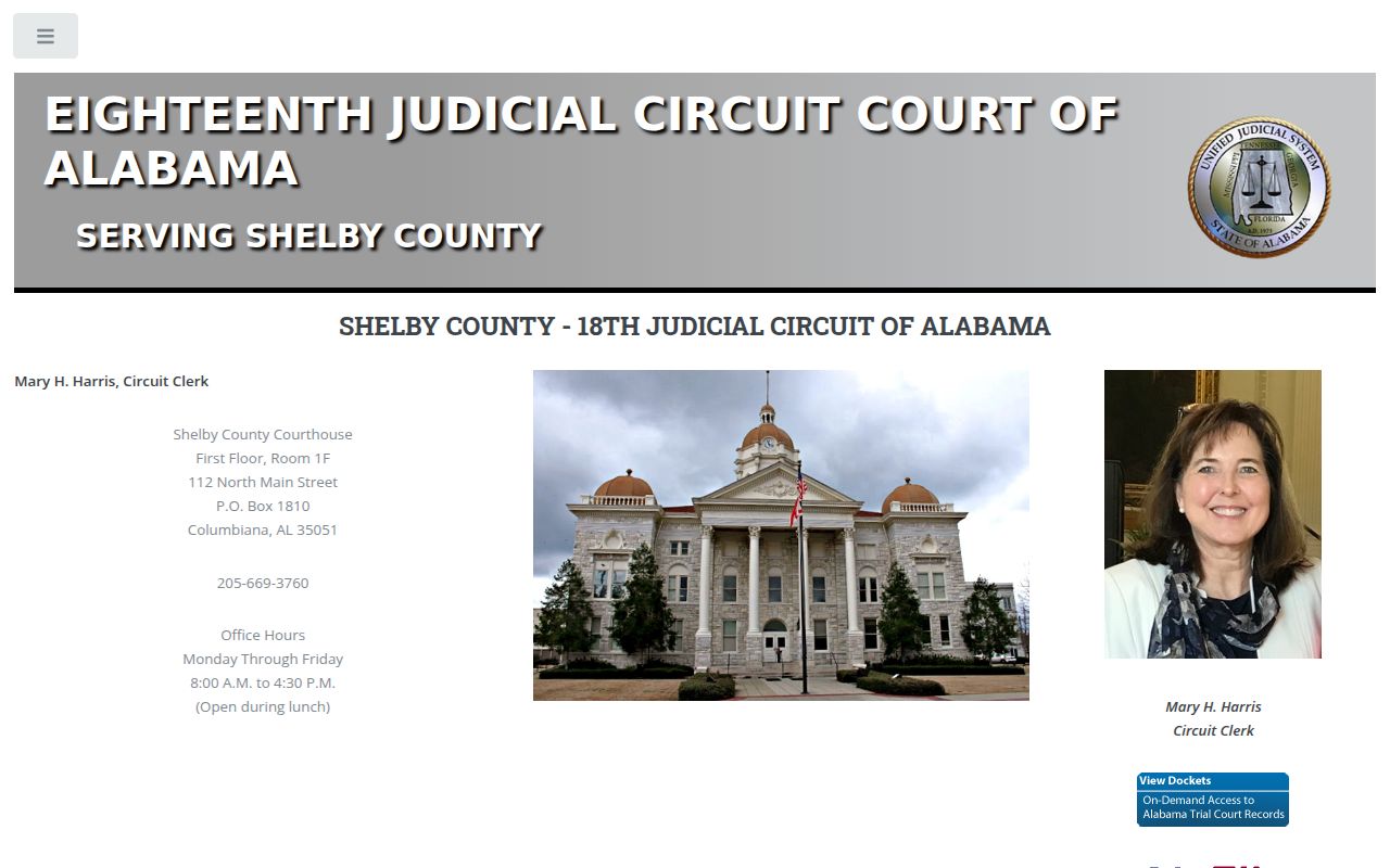 Shelby County felony records search through Alacourt